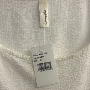 Loveappella Cream Textured Top